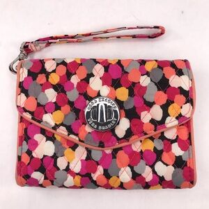 Vera Bradley Pixie Confetti Turnlock Quilted Wallet Clutch Wristlet Purse